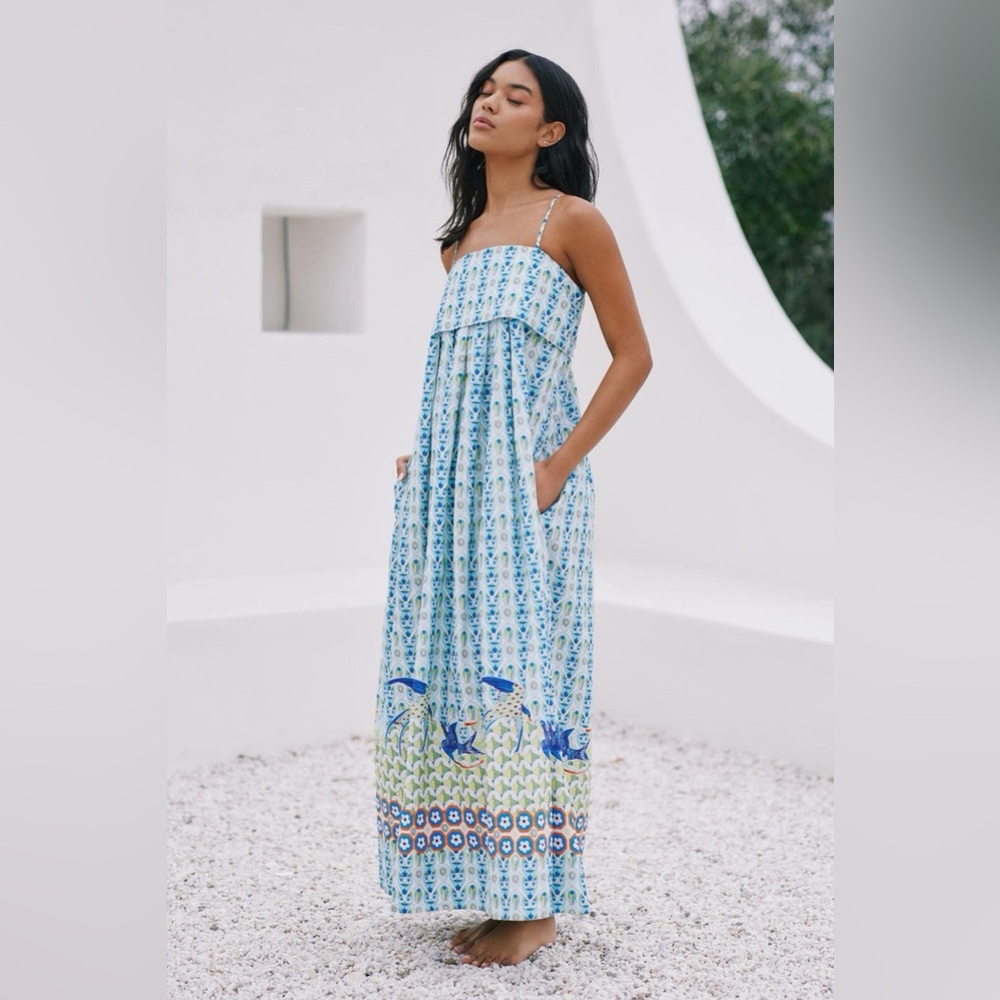 Anthropologie Iris Birds Maxi dress-Size Small